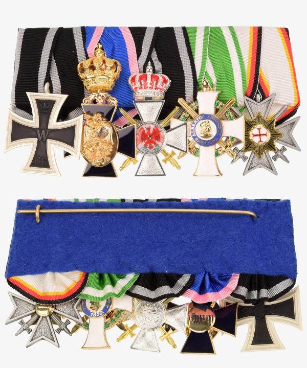 Ordensspange Eisernes Kreuz, Orden vom heiligen Michael, Roter Adler Orden, Albrechtsorden, Waldeck Pyrmont
